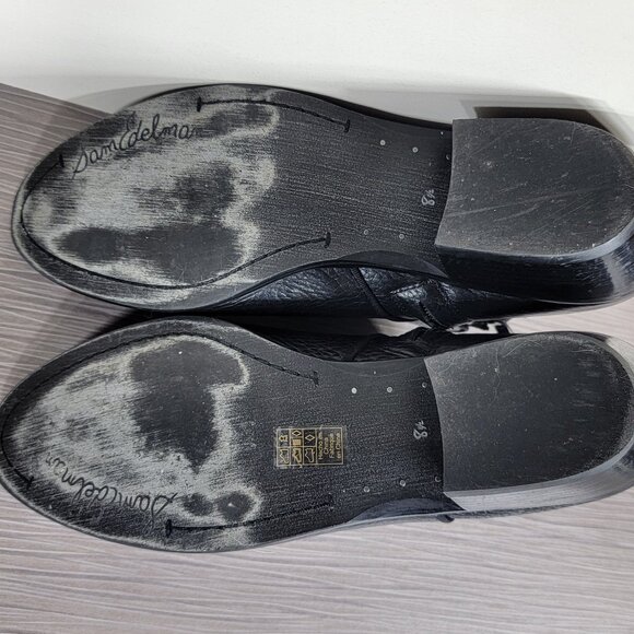 Sam Edelman Petty Chelsea Boot, Black Pebbled Leather, Womens Size 8.5 M / 38.5 - Picture 11 of 13